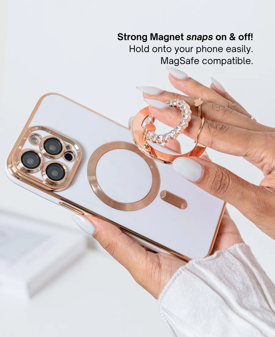 Rose Gold Diamond MagSafe Ring Holder