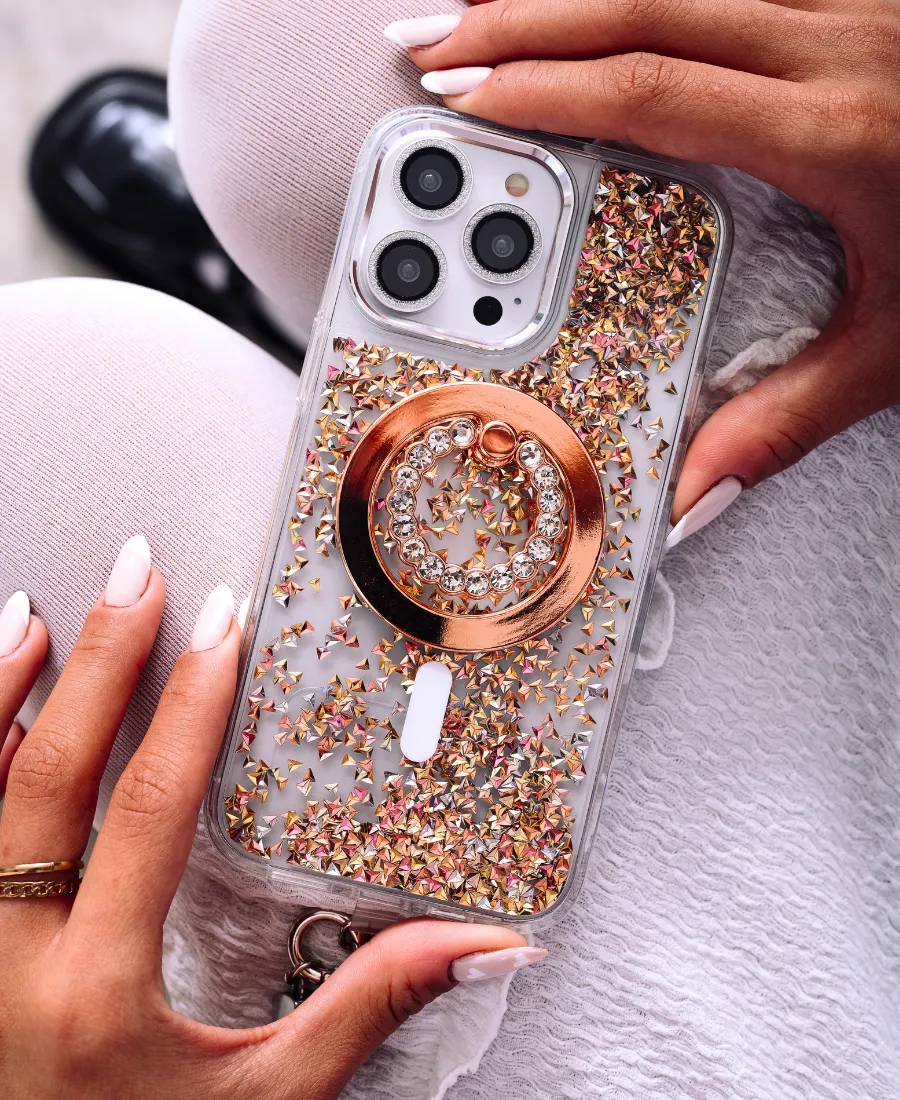 Rose Gold Diamond MagSafe Ring Holder