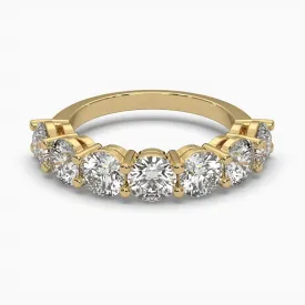 Round Half Eternity Wedding Band