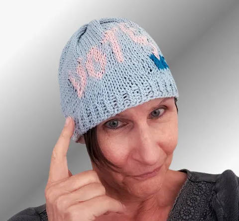 Vote, a beanie knit kit