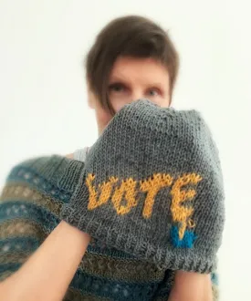 Vote, a beanie knit kit