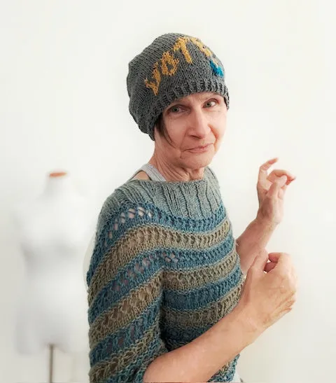 Vote, a beanie knit kit