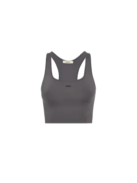 Women's Plant-Stretch Compressive Sports Bra—Volcanic Grey